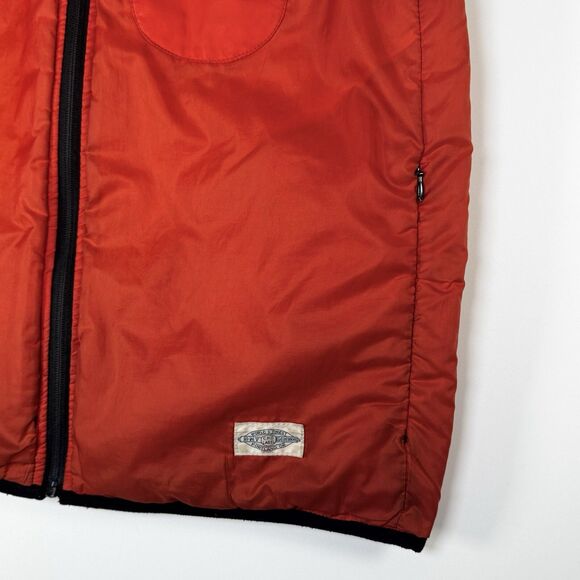 Vintage Dry Goods Reversible Quilted Vest Mens Medium Black Orange Workwear USA - Picture 8 of 16